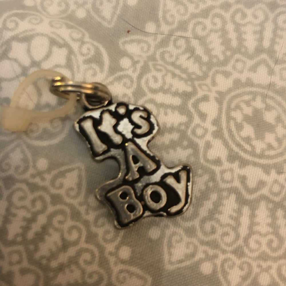 GANZ silver toned charm - It’s a boy